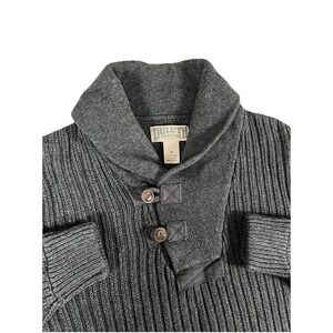 Duluth Trading Co. Gray Infantry Sweater High Neck Ribbed Wool Blend Men's M